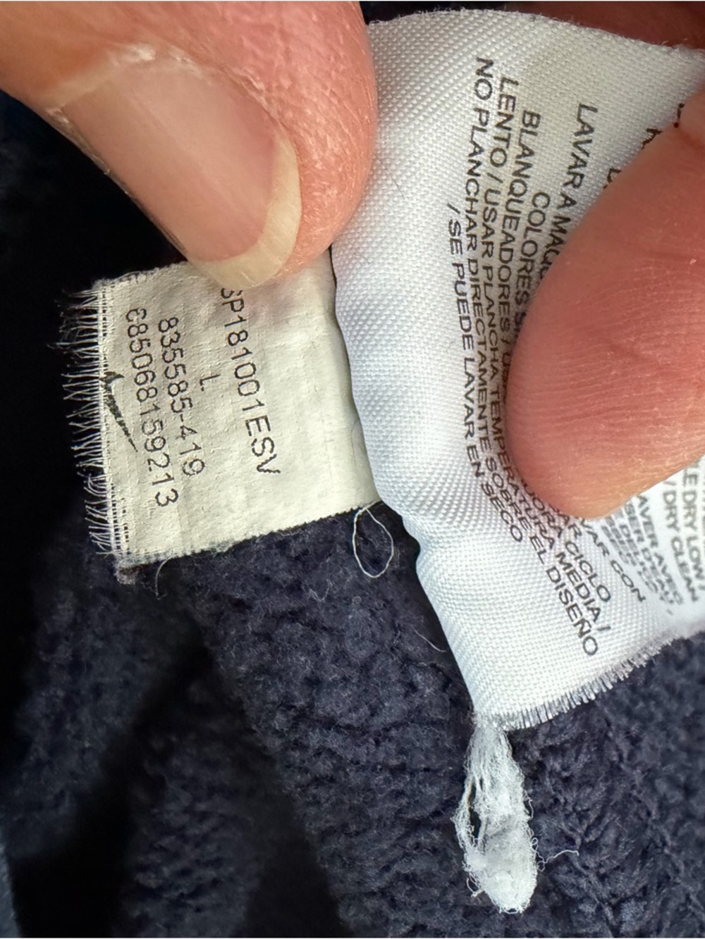 Nike Men's Dark Blue Pullover Hoodie with Swoosh - Picture 11 of 11